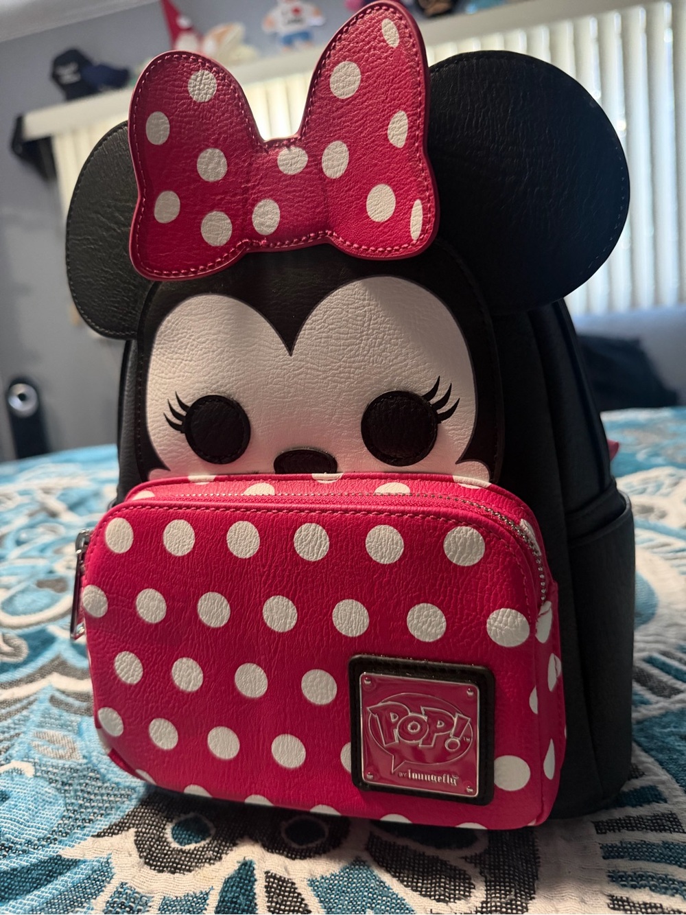 Loungefly Minnie Mouse Pink & White Polka Dot Mini Backpack